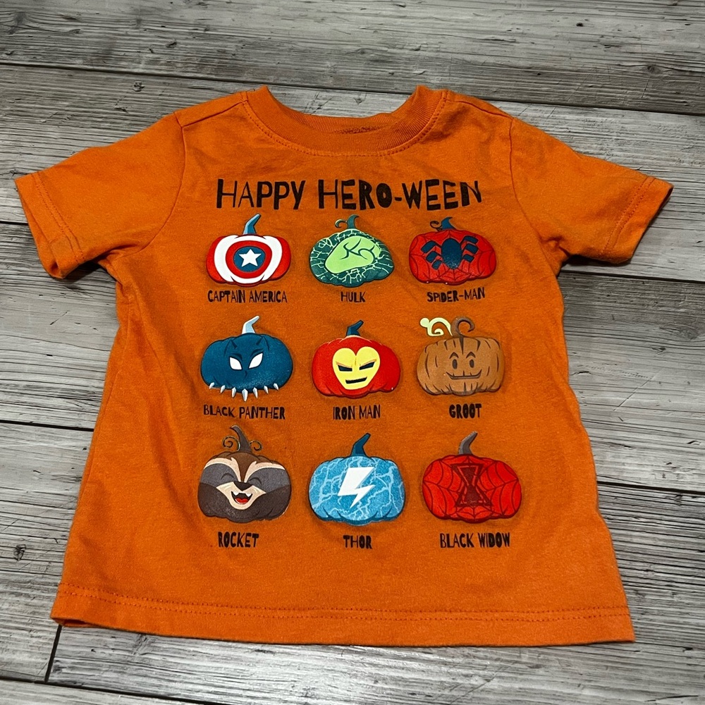 Marvel Superhero Pumpkin Kids Costume T-Shirt